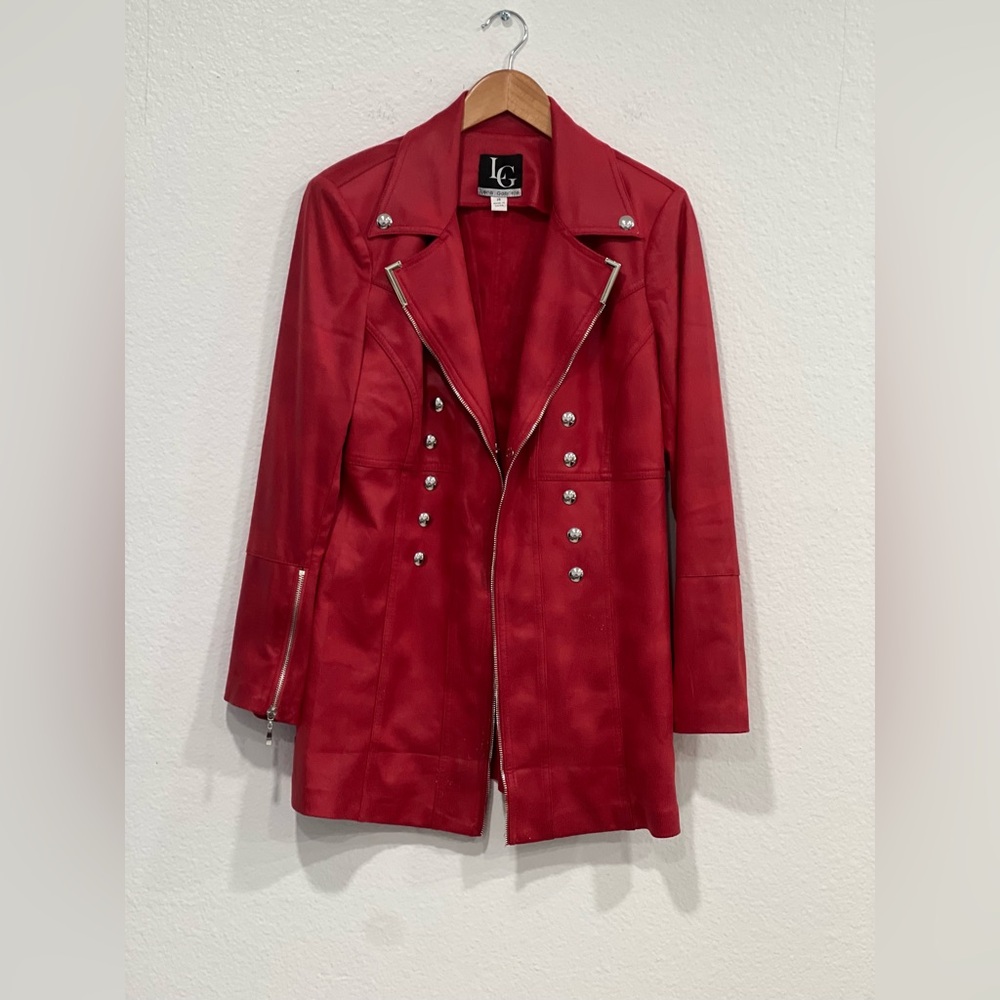 Vintage LG Women's Bold Red Trench Coat